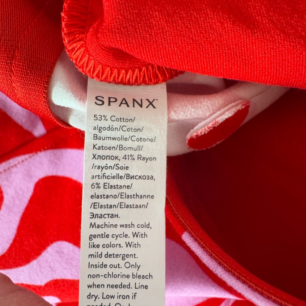 Spanx On The Go size XL True Red pink zebra printed pull on women’s shorts - Picture 14 of 15